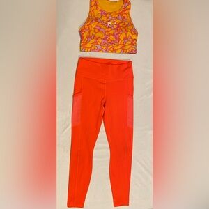 Fabletics Bright Orange Leggings set